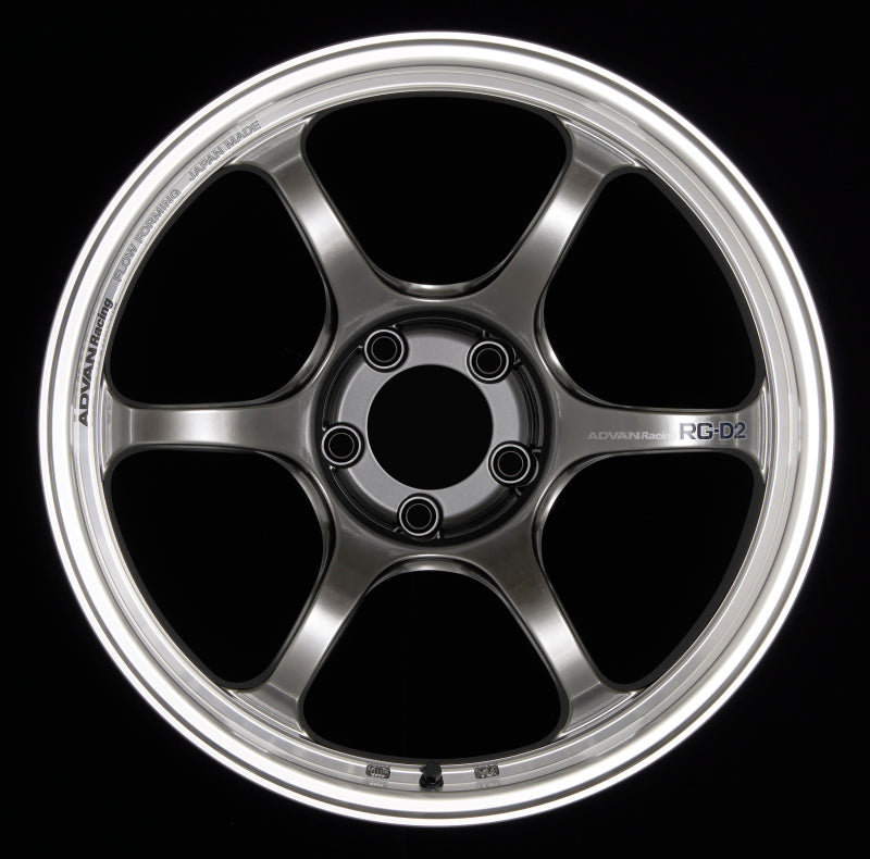 Advan RG-D2 18x10.0 +35 5-114.3 Machining & Racing Hyper Black Wheel 0