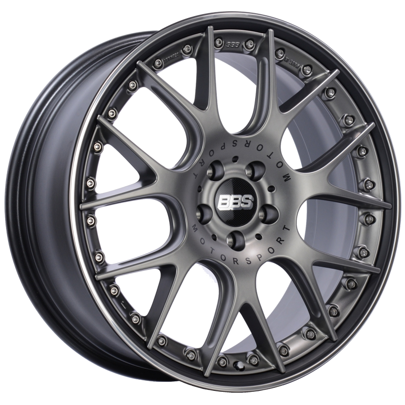 BBS CH-RII 20x8.5 5x120 ET32 Satin Platinum Center Black Lip SS Rim Prot Wheel -82mm PFS/Clip Req 0