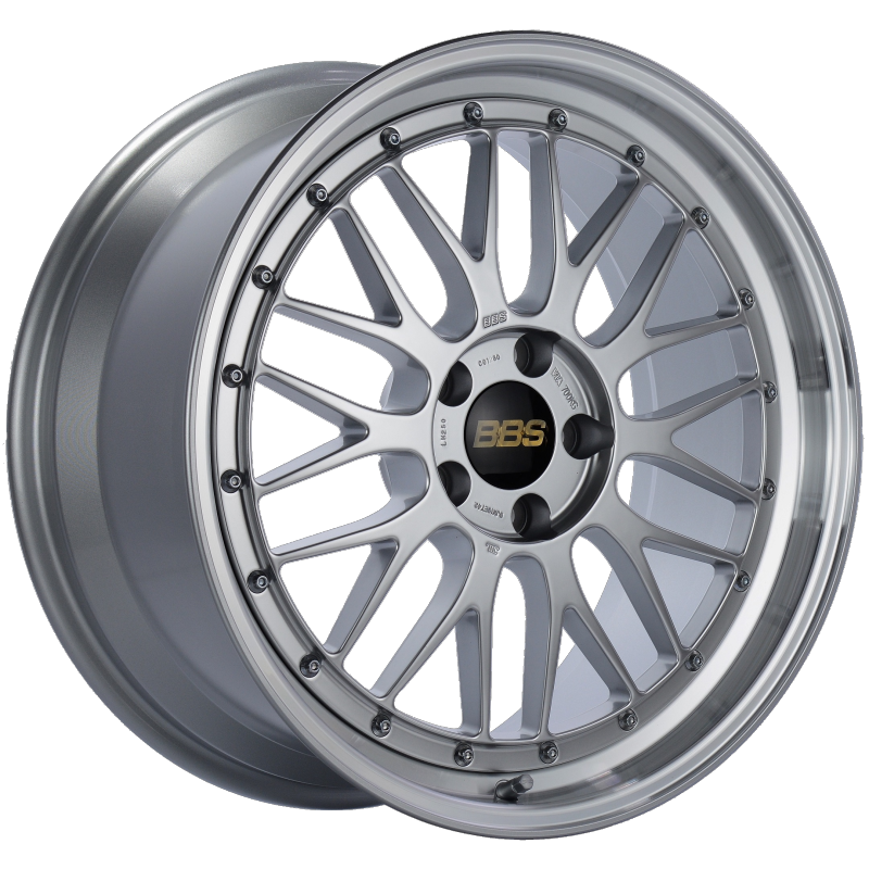 BBS LM 19x9 5x112 ET42 Diamond Silver Center Diamond Cut Lip Wheel -82mm PFS/Clip Required 1