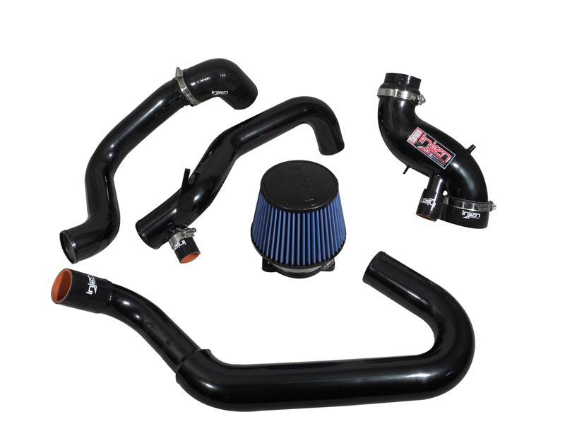 Injen 03-06 Evo 8/9/MR Cast Aluminum Intake System w/ Full Intercooler Piping Black Short Ram Intake 7