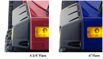 Bushwacker 97-06 Jeep TJ Pocket Style Flares 4pc - Black - Wrangler