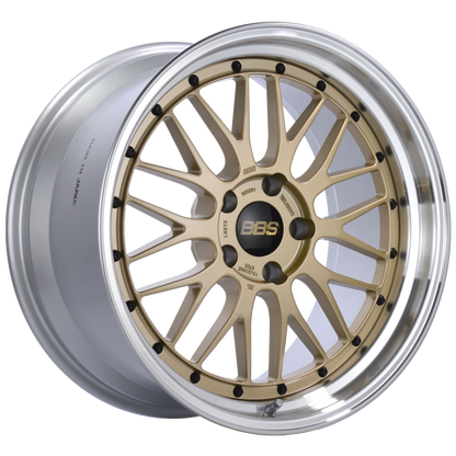 BBS LM 19x10 5x120 ET25 Gold Center Polished Lip Wheel -82mm PFS/Clip Required 0