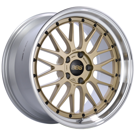 BBS LM 19x10 5x120 ET25 Gold Center Polished Lip Wheel -82mm PFS/Clip Required 0