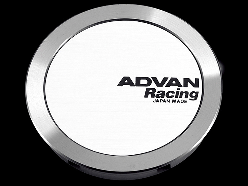 Advan 63mm Full Flat Centercap - White/Silver Alumite 0