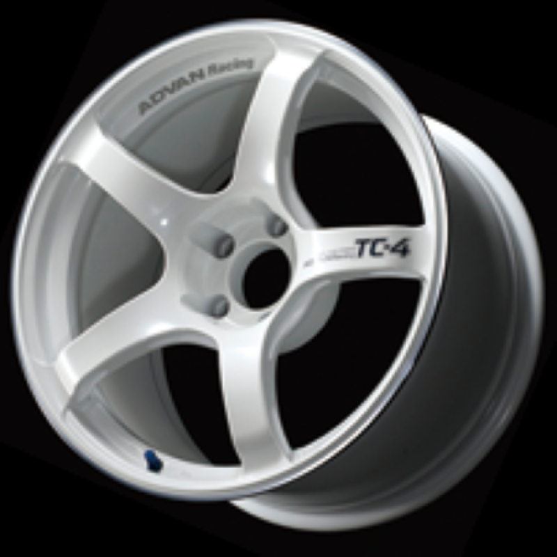 Advan TC4 18x9.5 +12 5-114.3 Racing White and Ring Wheel 0
