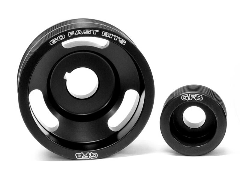 Go Fast Bits GFB 02-10 WRX/STI 2 Piece Under-Drive Pulley Kit w/ Belts (Crank & Alternator) - WRX & Impreza