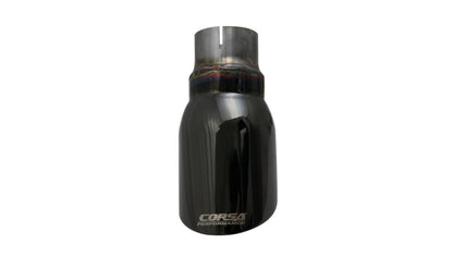 CORSA Performance Corsa Single Universal 2.5in Inlet / 4in Outlet Black PVD Pro-Series Tip Kit