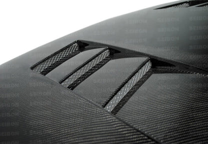 Seibon 92-95 Honda Civic 2DR/3DR TS-Style Carbon Fiber Hood 3