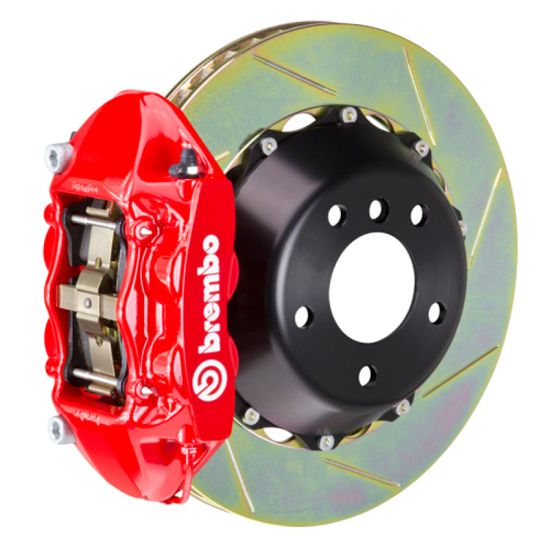 Brembo 08-17 S5/09-16 S4 Rear GT BBK 4 Piston Cast 380x28 2pc Rotor Slotted Type-1-Red 0