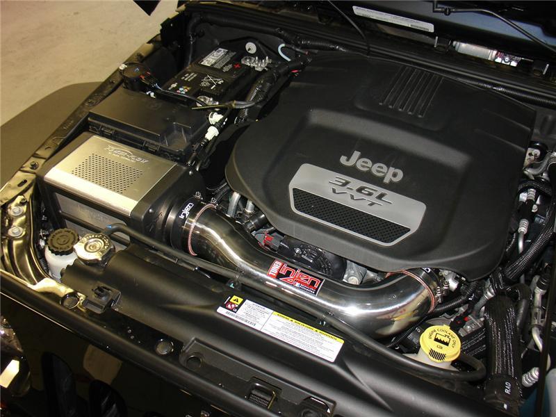 Injen 12-13 Jeep Wrangler JK 3.6L V6 Polished Short Ram Intake w/ Power Flow Box 2