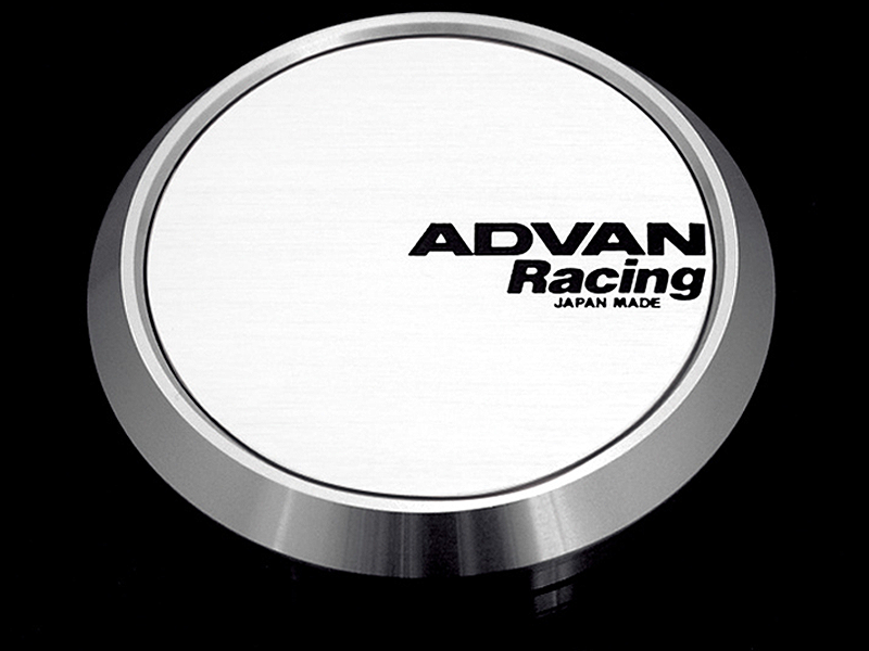 Advan 63mm Flat Centercap - White/Silver Alumite 0