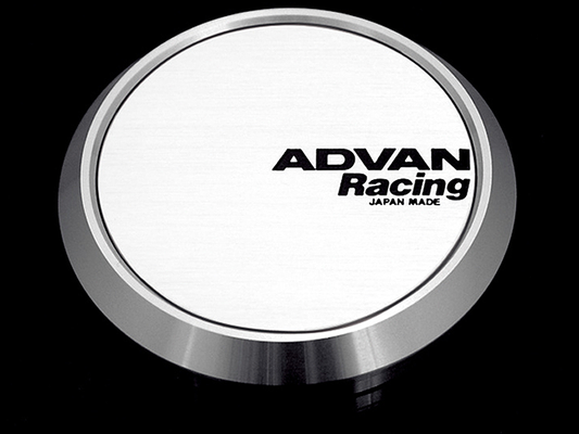 Advan 63mm Flat Centercap - White/Silver Alumite 0