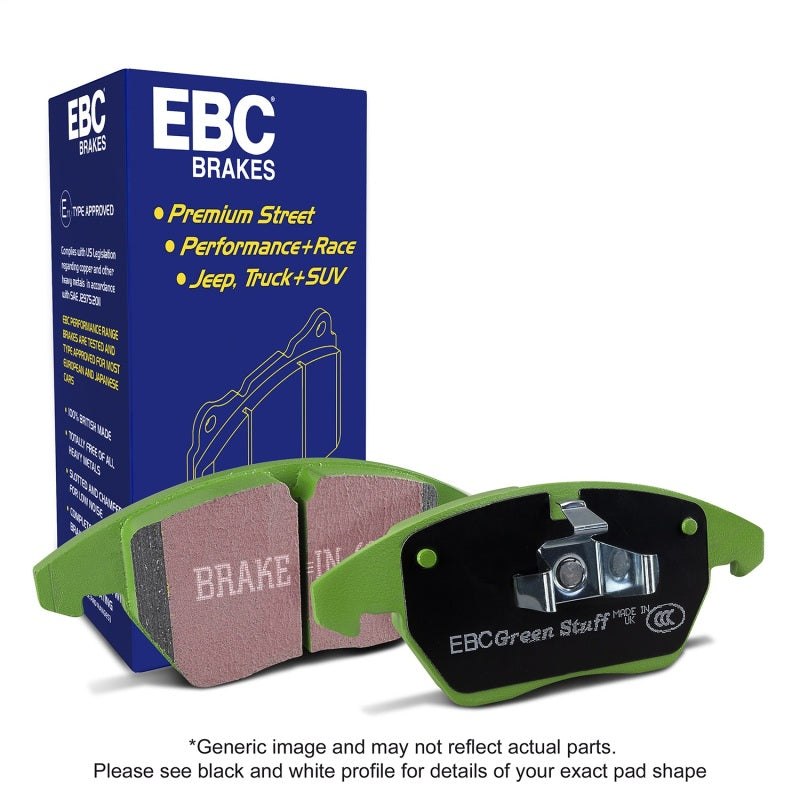 EBC 2016+ Chevrolet Cruze 1.4L Turbo (10.9in Front Rotor) Greenstuff Rear Brake Pads