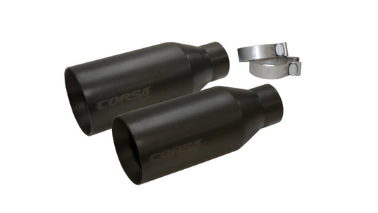 CORSA Performance Corsa 2017-2020 Ford F-150 Raptor 3in Inlet / 5in Outlet Black Cerakote Tip Kit (For Corsa Exh Only)