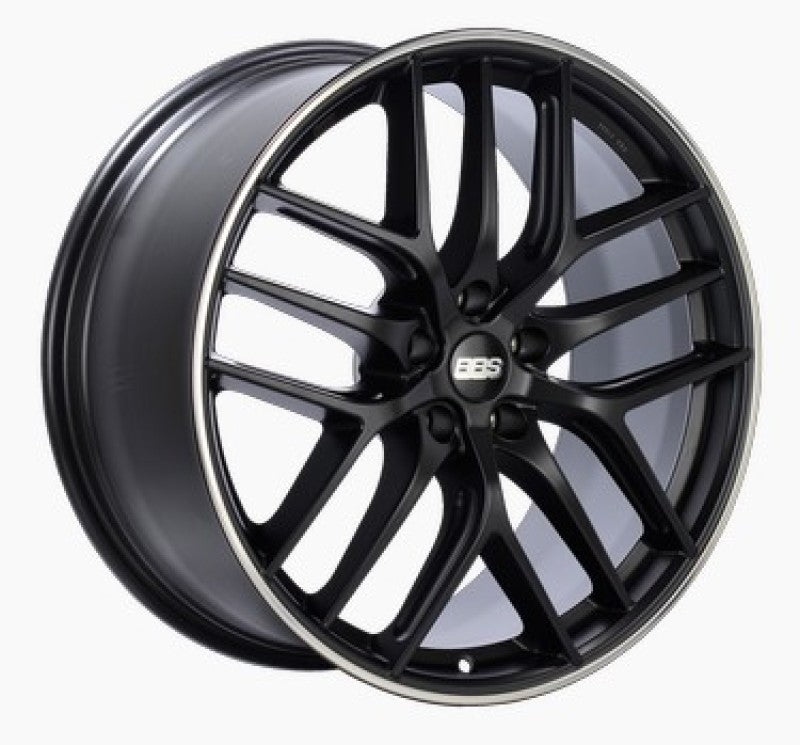 BBS CC-R 19x8 5x112 ET44 Satin Black Polished Rim Protector Wheel -82mm PFS Required 0