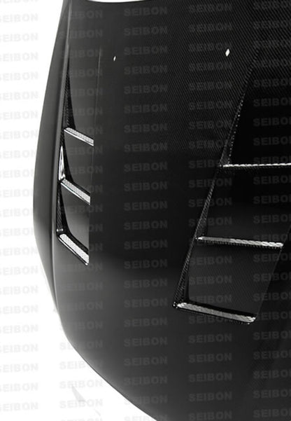 Seibon 99-00 Honda Civic (EM1/EJ6/7/8/EK9) TS-Style Carbon Fiber Hood 3