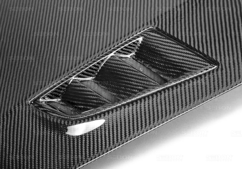 Seibon 06-07 Honda Civic 4 Door MGII-Style Carbon Fiber Hood 2