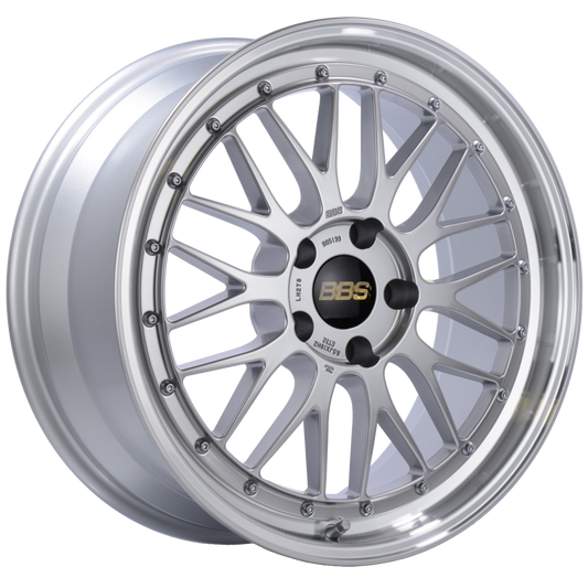 BBS LM 20x10 5x120 ET45 Diamond Silver Center Diamond Cut Lip Wheel -82mm PFS/Clip Required 0