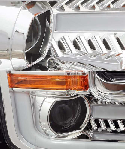 AlphaRex 15-17 Ford F-150 PRO-Series Projector Headlights Plank Style Chrm w/Activ Light/Seq Signal - F-150 & Raptor