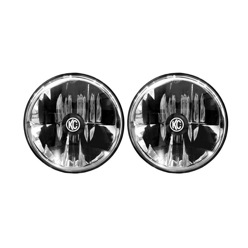 KC HiLiTES 97-06 Jeep TJ/Univ. 7in. Gravity LED H4 DOT Approved Replac. Headlight (Pair Pack System) - Wrangler