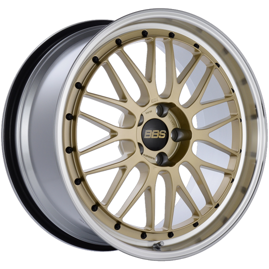 BBS LM 20x9.5 5x114.3 ET40 CB66 Gold Center Diamond Cut Lip Wheel 0