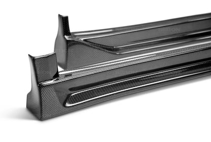 Seibon 06-07 Subaru WRX/STI Sedan CW-Style Carbon Fiber Side Skirts 2