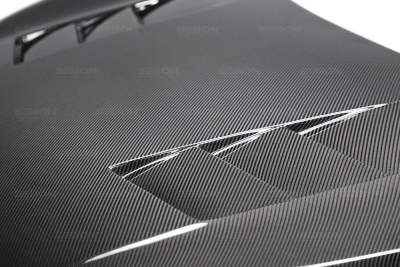 Seibon 2016-2018 Honda Civic Coupe/Sedan/Hatchback TS-Style Carbon Fiber Hood 2
