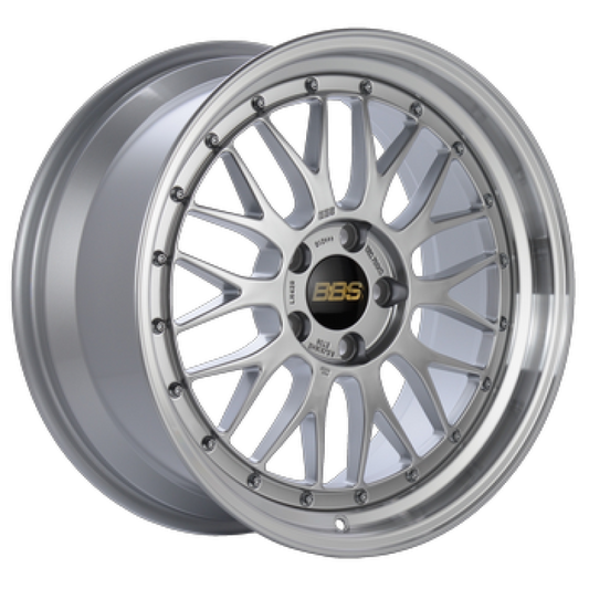 BBS LM 18x9 5x114.3 ET42 Diamond Silver Center Diamond Cut Lip Wheel - 82mm PFS/Clip Required 0