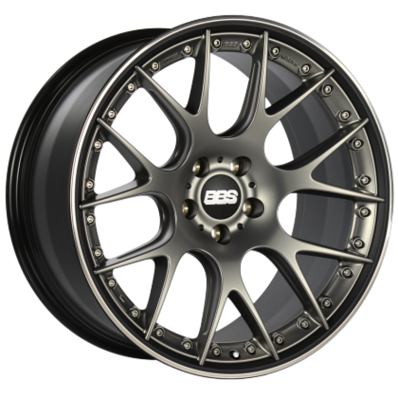 BBS CH-RII 21x9 5x108 ET45 PFS Platinum Center Black Rim SS Rim Protector Wheel w/Motorsport Etching 0