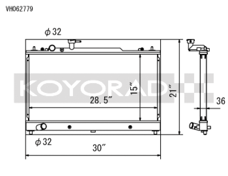 Koyo 06-08 Mazdaspeed 6 2.3L Turbo Radiator - MazdaSpeed3