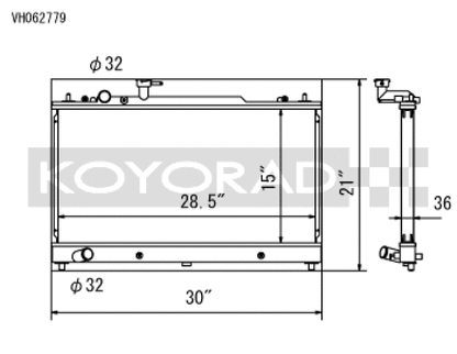 Koyo 06-08 Mazdaspeed 6 2.3L Turbo Radiator - MazdaSpeed3
