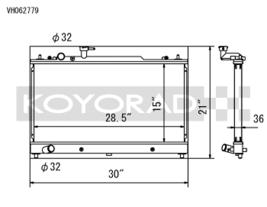 Koyo 06-08 Mazdaspeed 6 2.3L Turbo Radiator - MazdaSpeed3