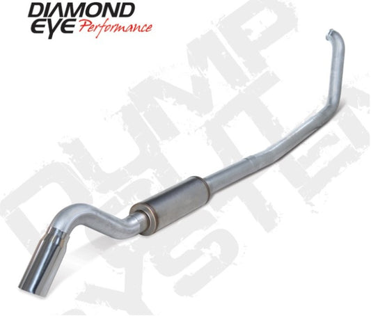 Diamond Eye Performance Diamond Eye KIT 4in Turbo Back SGL AL: TURN DOWN 00-03 FORD 7.3L F250/F350