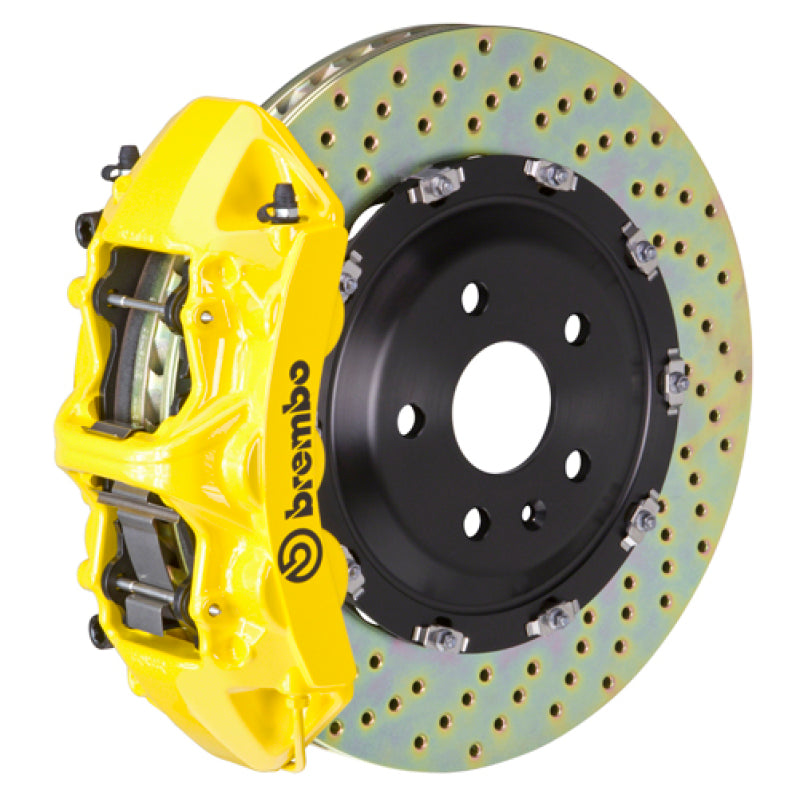 Brembo 18+ S4 /18+ S5 Front GT BBK 6 Piston Cast 380x34 2pc Rotor Drilled- Yellow 0