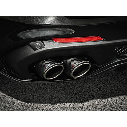 Akrapovic 2017+ Alfa Romeo Stelvio Quadrifoglio Slip-On Line (Titanium) w/Titanium/Carbon Fiber Tips 1