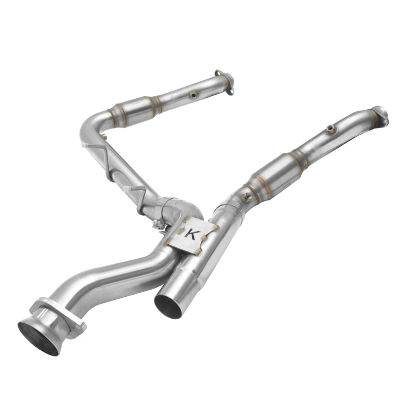Kooks Headers Kooks 17-19 Ford F150 Raptor EcoBoost 3.5L V6 3in Stainless GREEN Catted Turbo Down Pipes