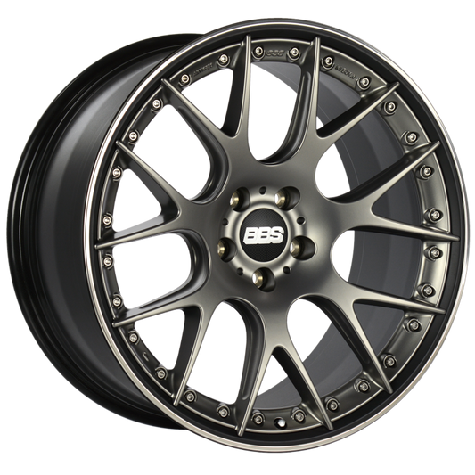 BBS CH-RII 21x10.5 5x120 ET35 Satin Platinum Center Black Lip SS Rim Prot Wheel -82mm PFS/Clip Req 0