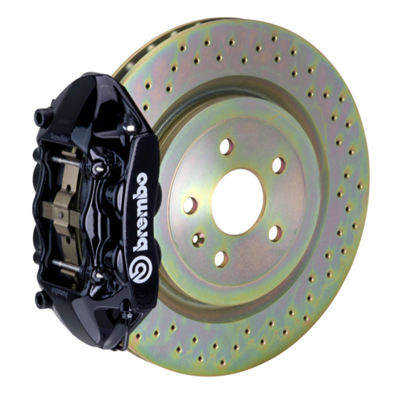 Brembo 08-13 C30 Front GT BBK 4 Piston Cast 336 x28 1pc Rotor Drilled-Black 0