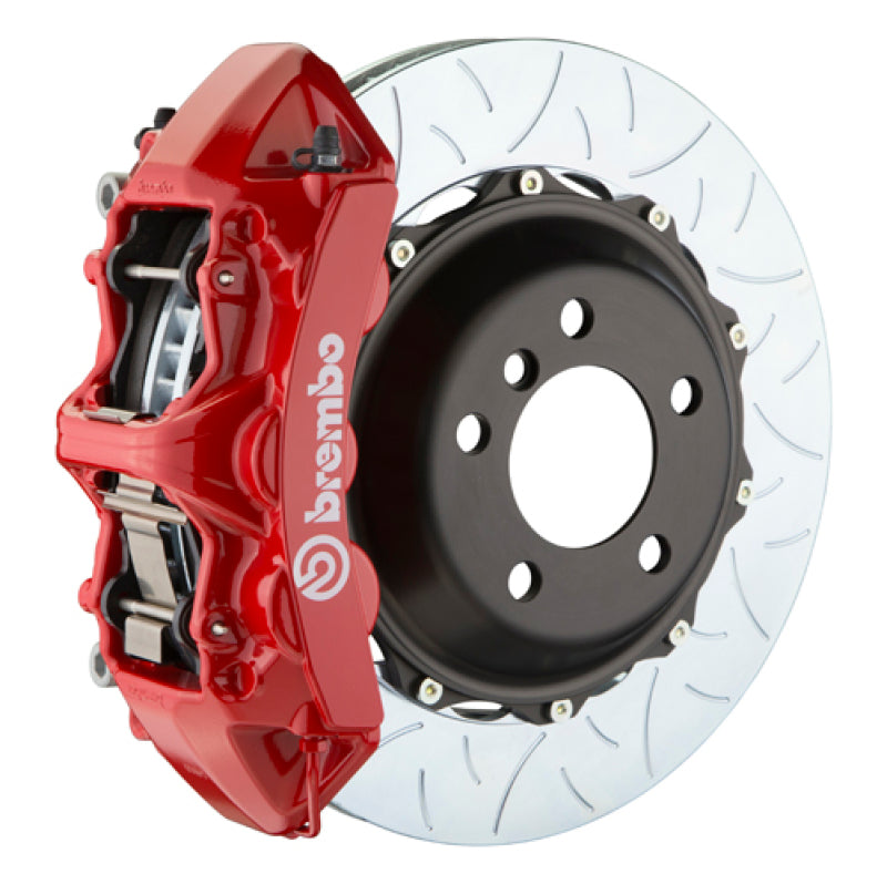 Brembo 06-09 Honda Honda S2000 Front GT BBK 6 Piston Cast 355x32 2pc Rotor Slotted Type-3-Red 0