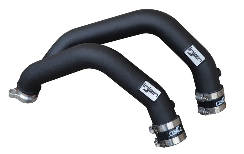 Injen 15-16 BMW M3(F80)/M4 (F82/83) 3.0L L6 Twin Turbo 2PC Aluminum Int. Charge Pipe - Wrinkle Black 1