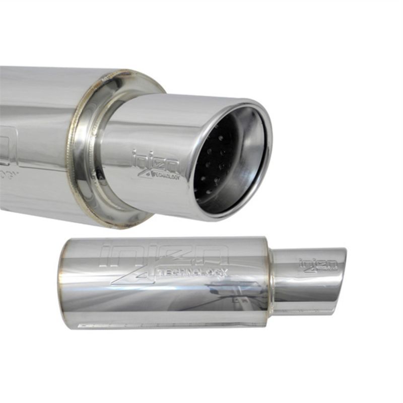 Injen 3.00 Universal Muffler w/Stainless Steel resonated rolled tip (Injen embossed logo) 1