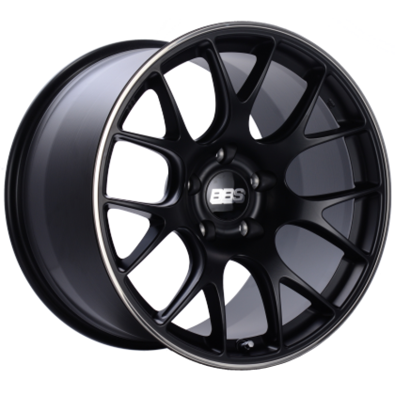 BBS CH-R 20x9 5x130 ET49 / 71.6 CB Satin Black Polished Rim Protector Wheel 0