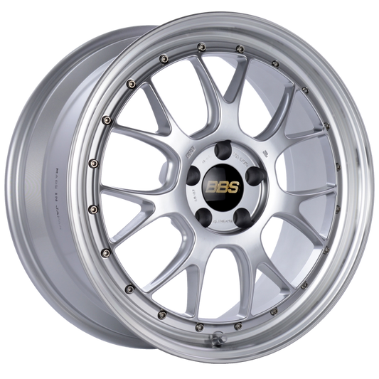BBS LM-R 19x8.5 5x112 ET38 Diamond Silver Center Diamond Cut Lip Wheel -82mm PFS/Clip Required 0