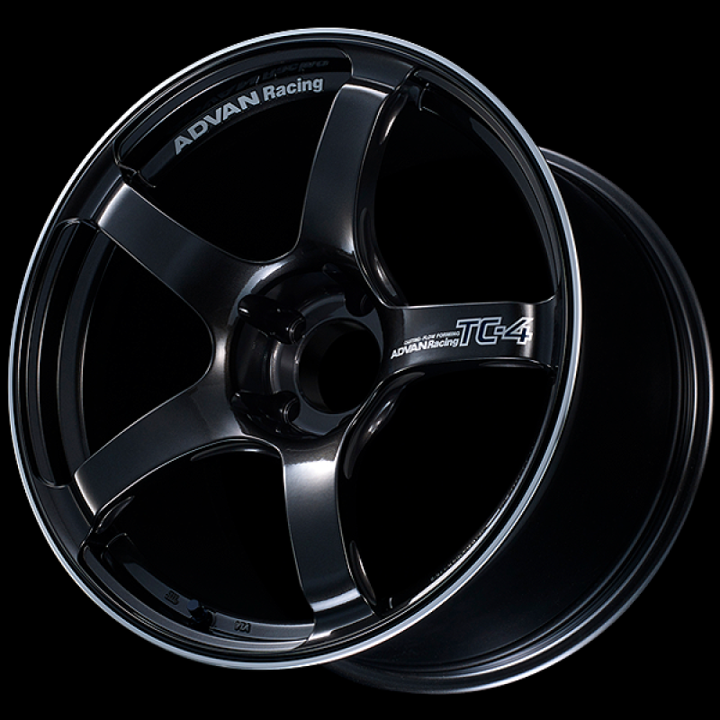 Advan TC4 18x9 +25 5-114.3 Racing Black Gunmetallic and Ring Wheel 0