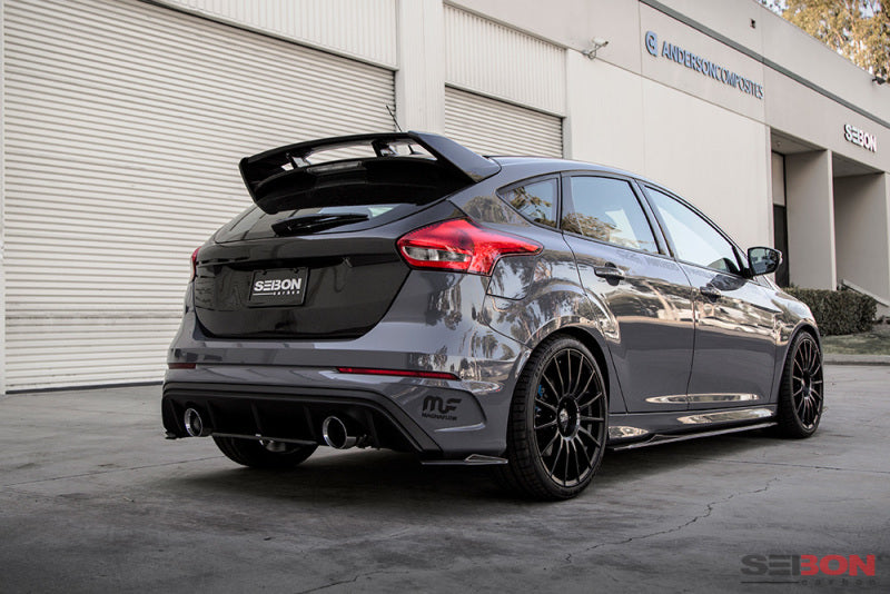 Seibon 16-17 Ford Focus RS SA-Style Carbon Fiber Rear Lip 4