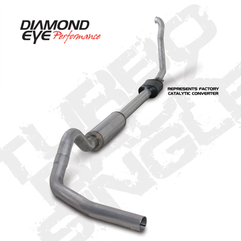 Diamond Eye Performance Diamond Eye KIT 4in Turbo Back Single AL: 94-97 FORD 7.3L F250/F350 PWRSTROKE NFS W/ CARB EQUIV STDS