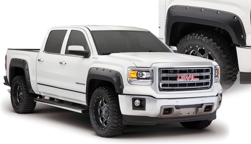 Bushwacker 16-18 GMC Sierra 1500 Pocket Style Flares 4pc - Black - Silverado & Sierra