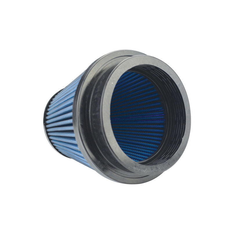 Injen NanoWeb Dry Air Filter 4.0 Flange w/ShurLok / 5.63 Base OD /6.0 Tall /4.0 Top w/Barb Fitting 5