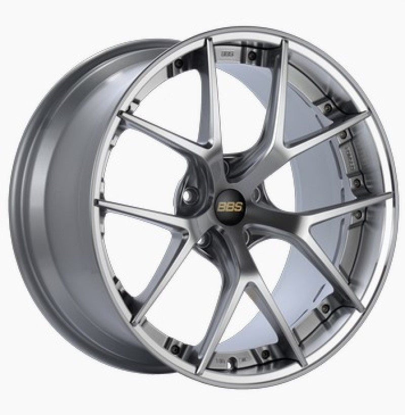 BBS RI-S 20x8.5 5x112 ET22 Diamond Silver Center / Diamond Cut Lip Wheel -82mm PFS/Clip Required 0