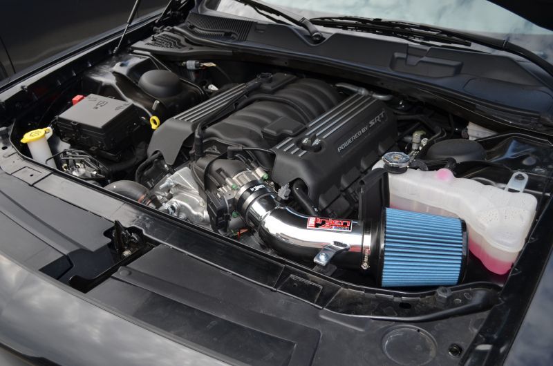 Injen 11-20 Dodge Challenger SRT-8 6.4L V8 Wrinkle Black Power-Flow Short Ram Intake 4